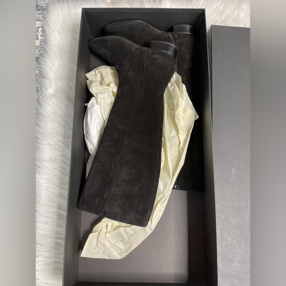 NIB $795 Rag &Bone Aslen Knee High Black Suede Boots Size: 36 - Picture 10 of 16